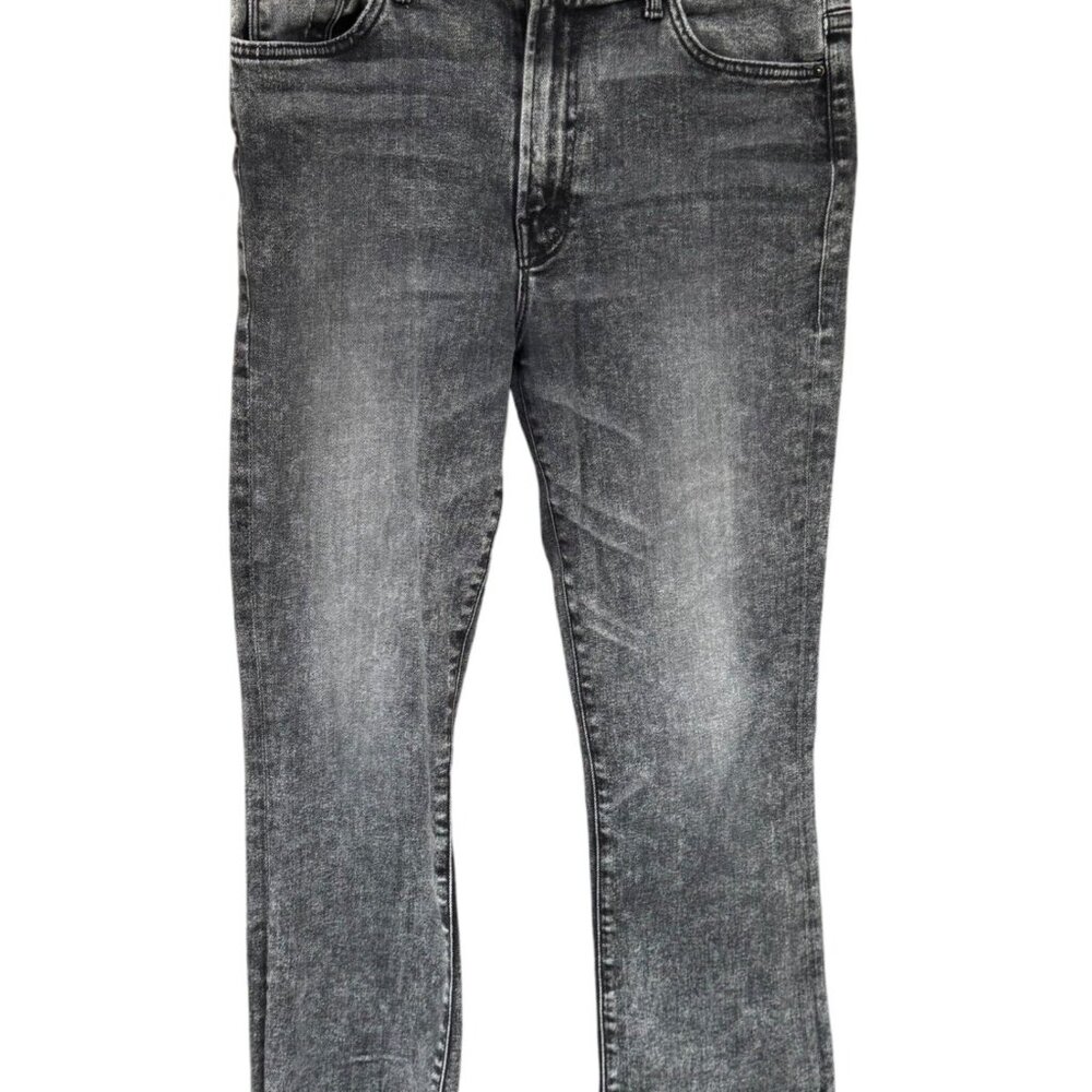 Mother The Insider Crop Step Fray Jeans Sz 29 Gray High-Rise Distressed Denim